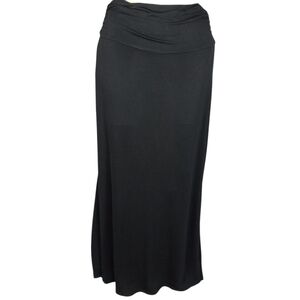 Neiman Marcus Black Maxi Skirt Size Mediun With A Side Slit